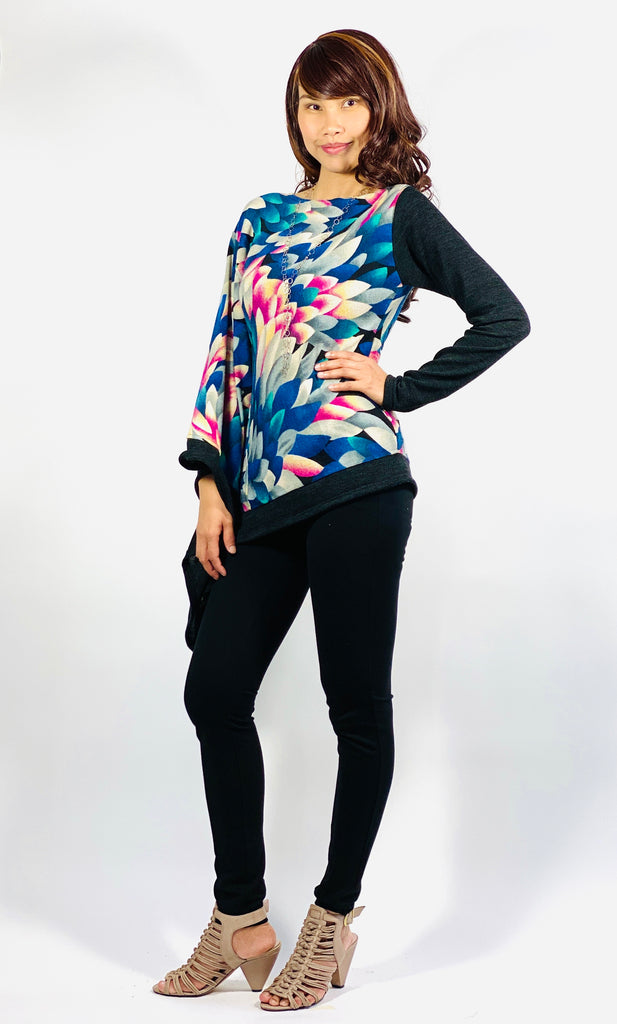 Water lily poncho top