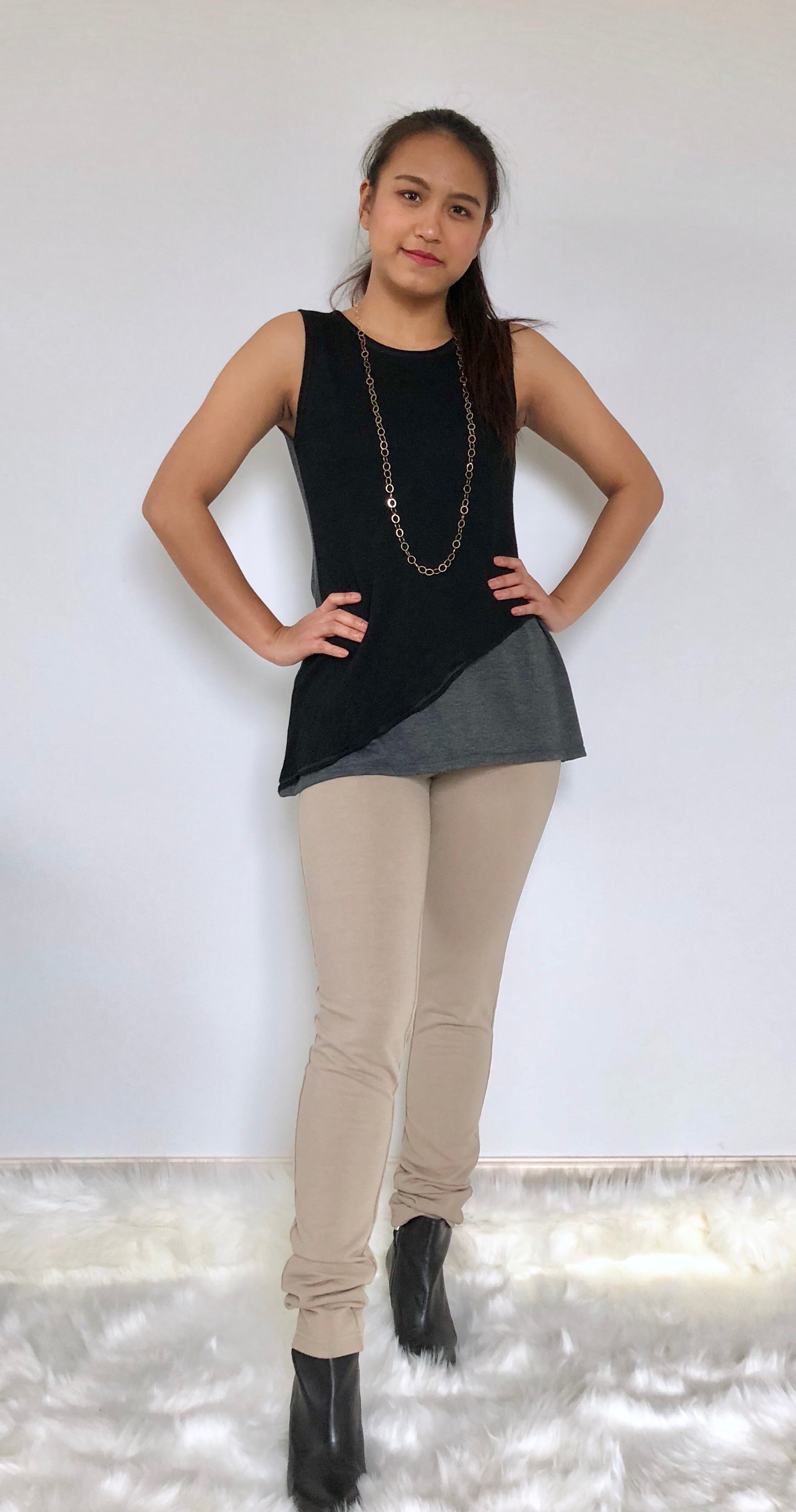 Two tone tunic top | Mod Kham